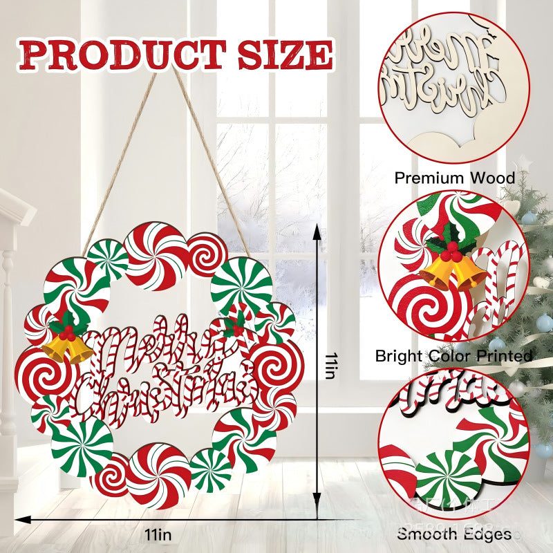 Dekoratives Holzschild mit Wintermotiven Brehn
