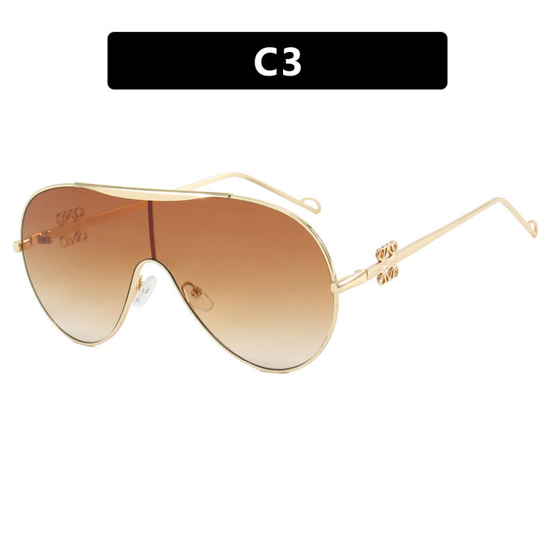 Damen sportliche Shield-Sonnenbrille Brehn