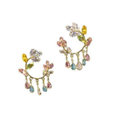 Künstlerische Florale Tropfenohrringe Brehn