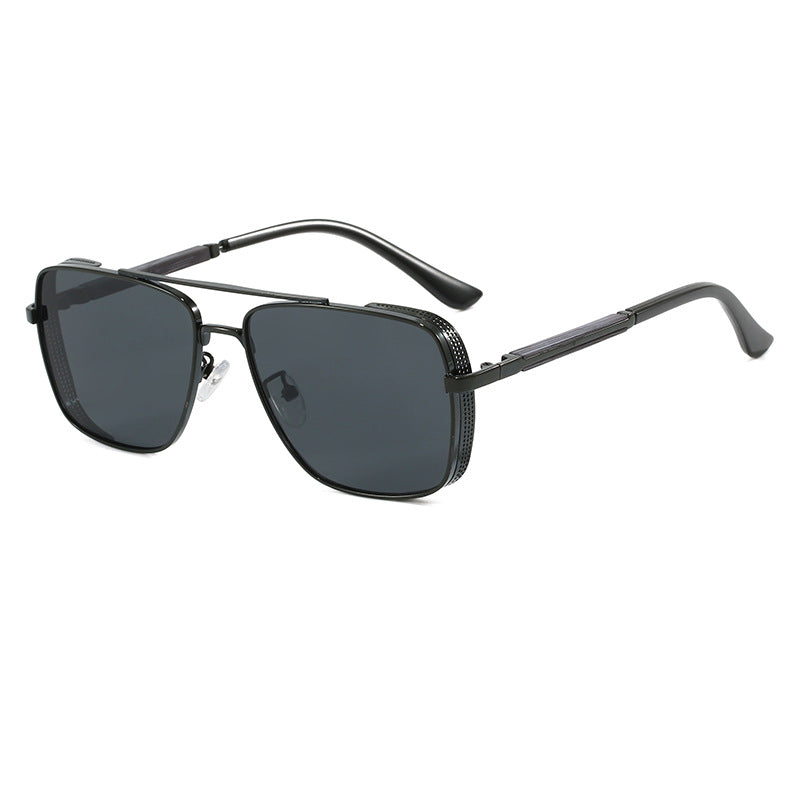 Damen modische quadratische Sonnenbrille mit luxuriösen Metallakzenten Brehn