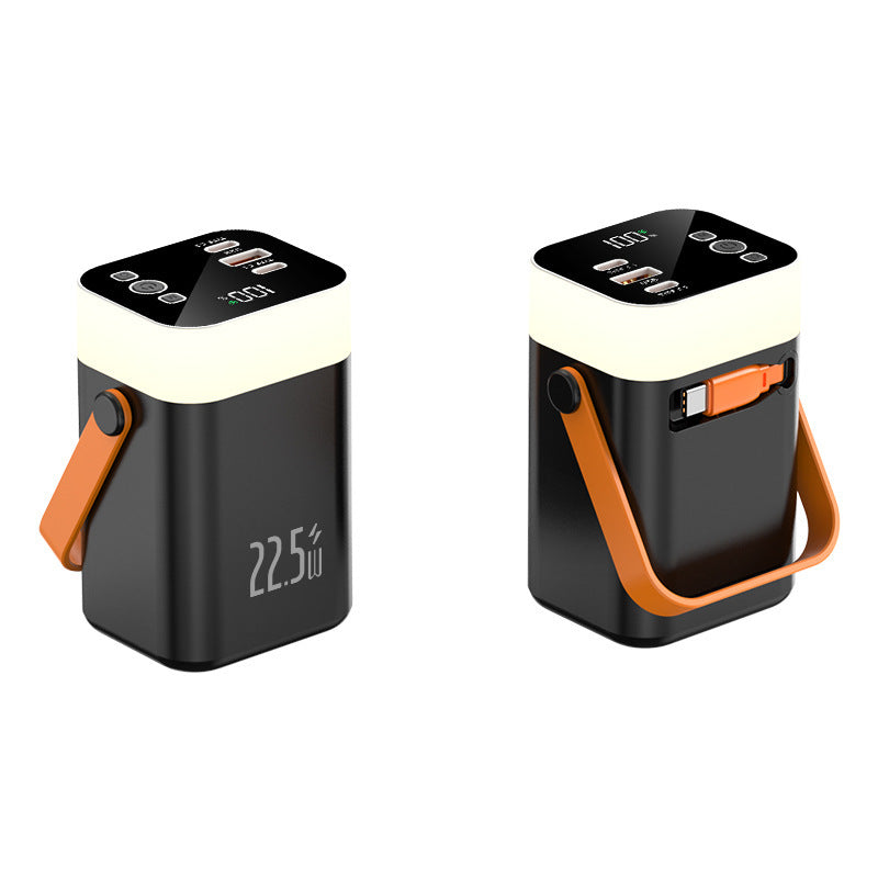Praktische Powerbank mit Tragegriff und Mehrfachanschlüssen Brehn