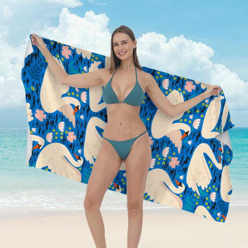 Strandtuch mit kreativen Surf-Motiven Brehn