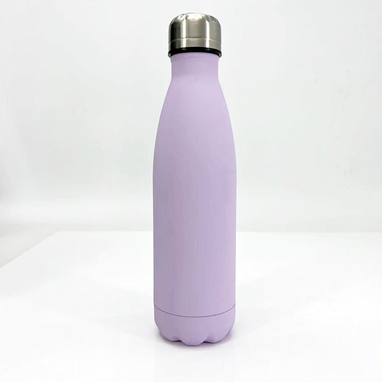 Damen stilvolle Edelstahl Trinkflasche mit rutschfester Silikonhülle Brehn