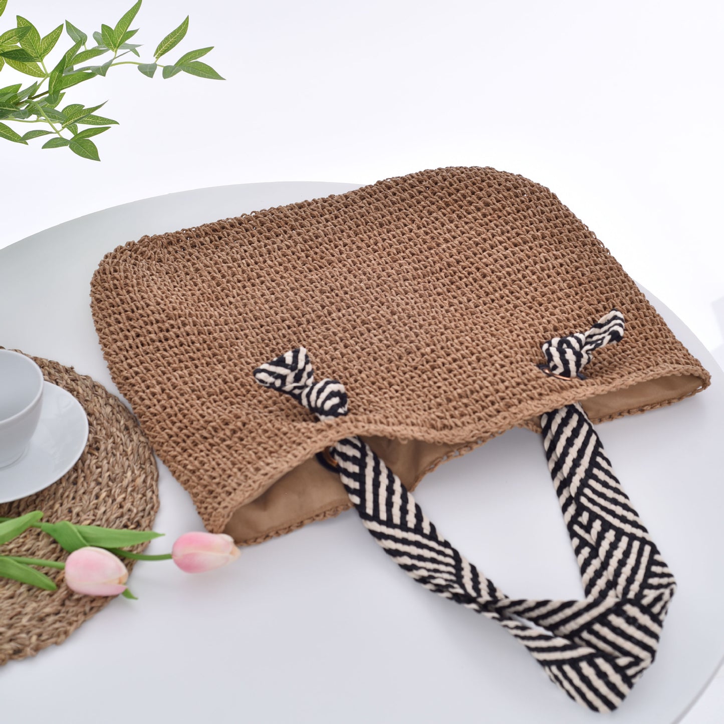 Handtasche mit Gestreiften Trageriemen Brehn
