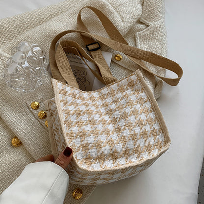 Hahnentritt-Muster Tote-Bag