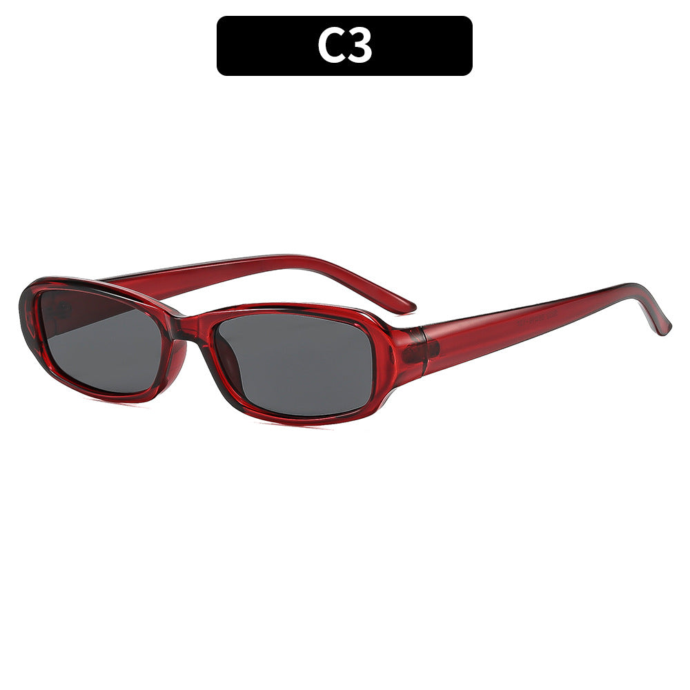 Elegante retro-inspirierte rechteckige Sonnenbrille