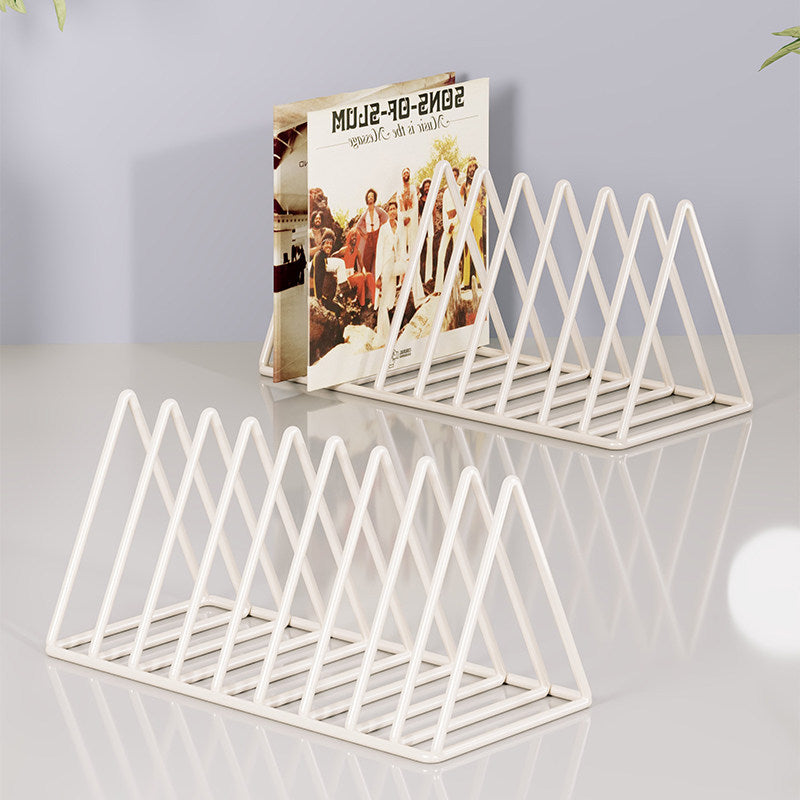 Dreieckiger Metalldraht Schallplatten- & Buchorganisator Rack