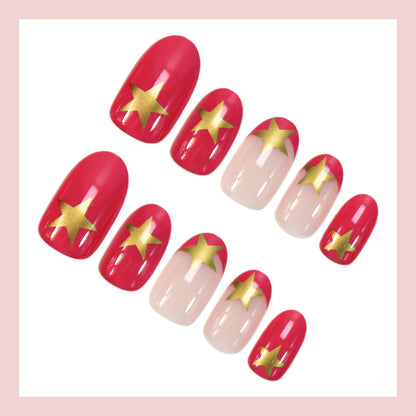 Kunstnagelset mit kreativem Sterne-Motiv Brehn