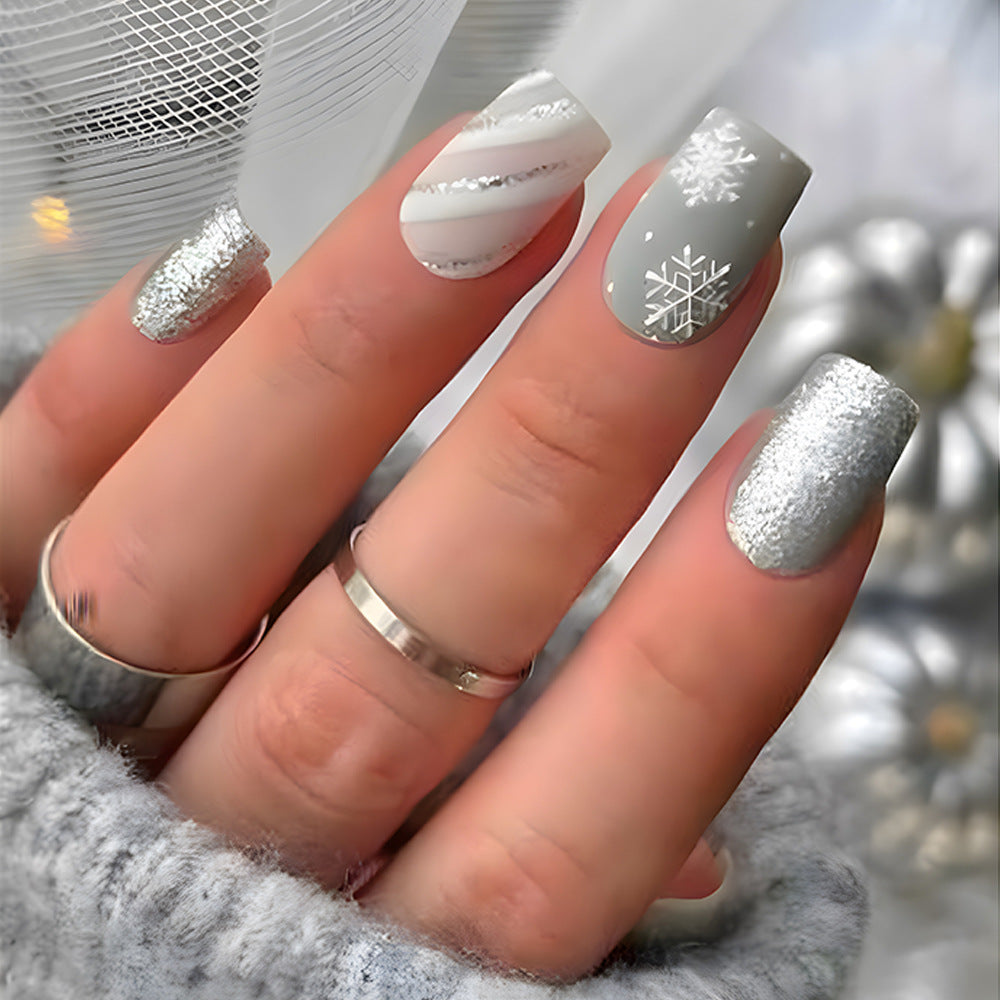 Winter-Themen Druck-Nagelkunst Brehn