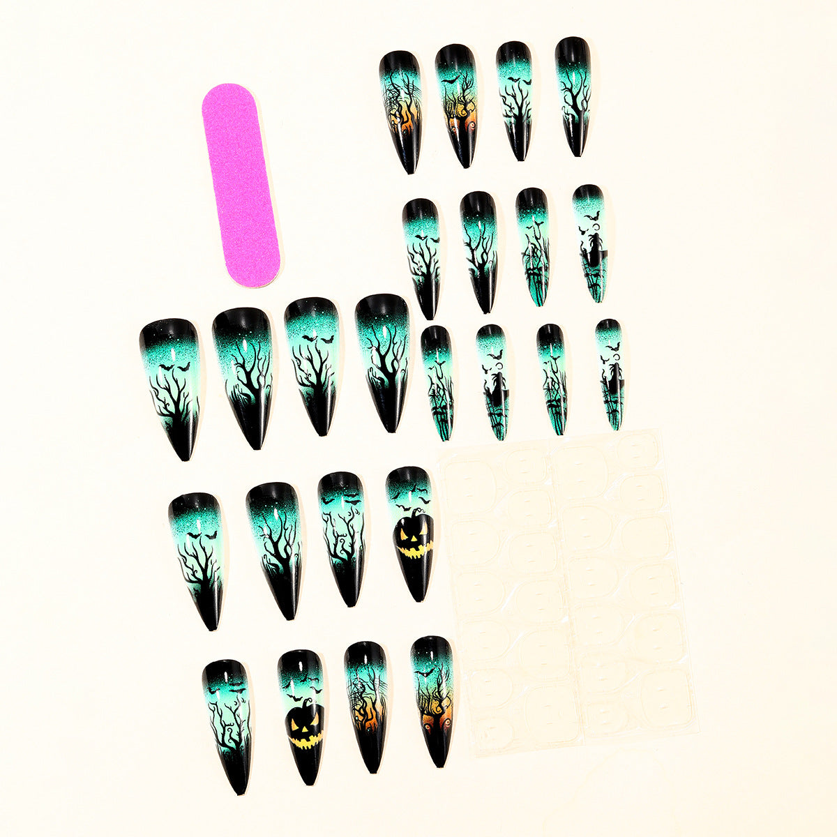 Halloween-inspirierte 3D Stiletto-Nagelverlängerungen Brehn