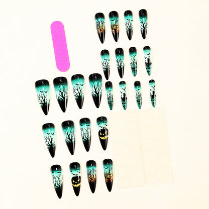 Halloween-inspirierte 3D Stiletto-Nagelverlängerungen Brehn