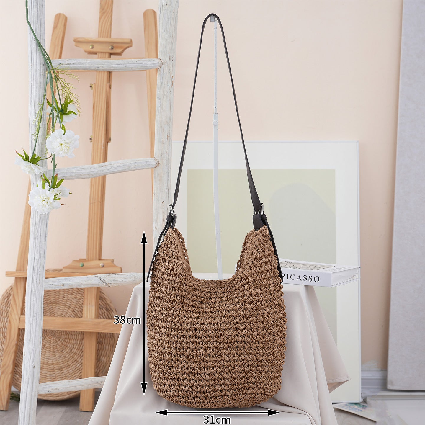 Handgefertigte Strohtasche Brehn