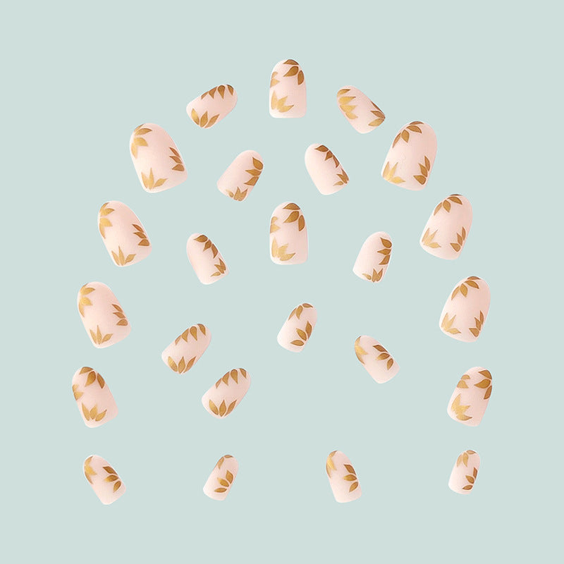 Elegante Goldblatt Nail Art Brehn