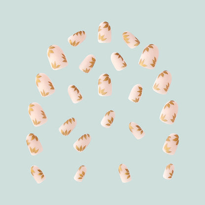 Elegante Goldblatt Nail Art Brehn