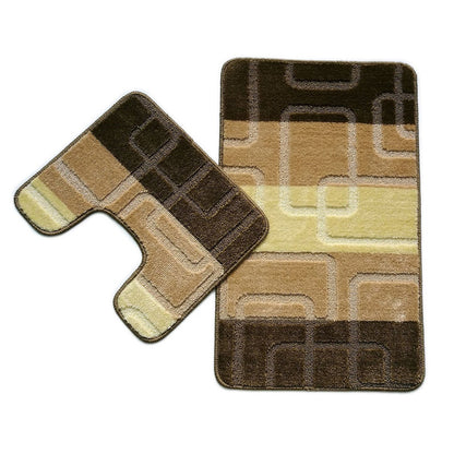 Weiches Plüsch-Badezimmermatten-Set