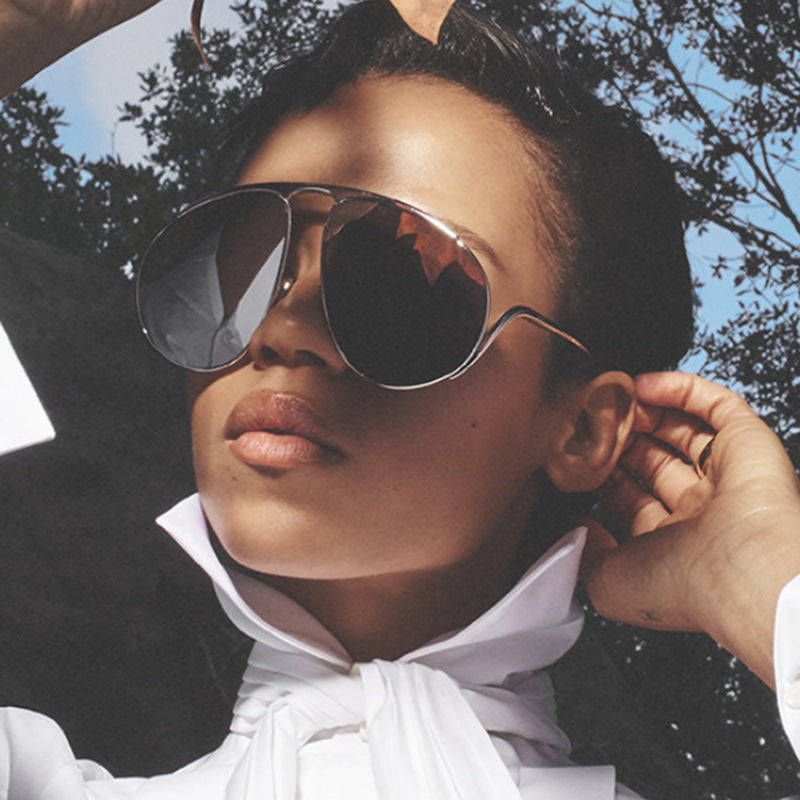 Damen modische Piloten-Sonnenbrille mit polarisierten Gläsern und elegantem Metallrahmen Brehn