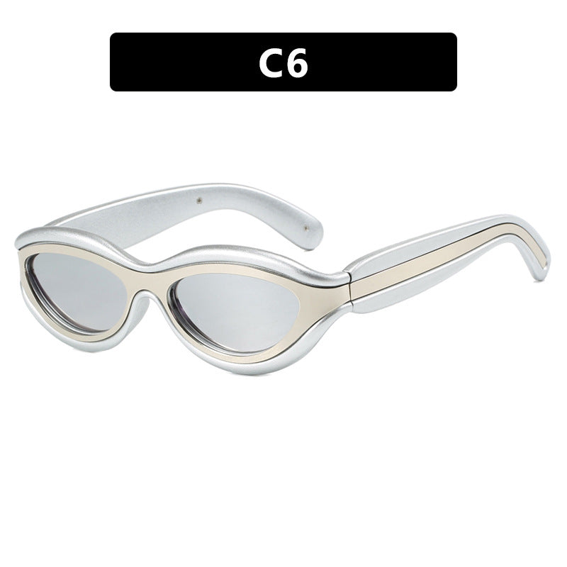 Damen stilvolle Sonnenbrille mit modischem Schwung Brehn