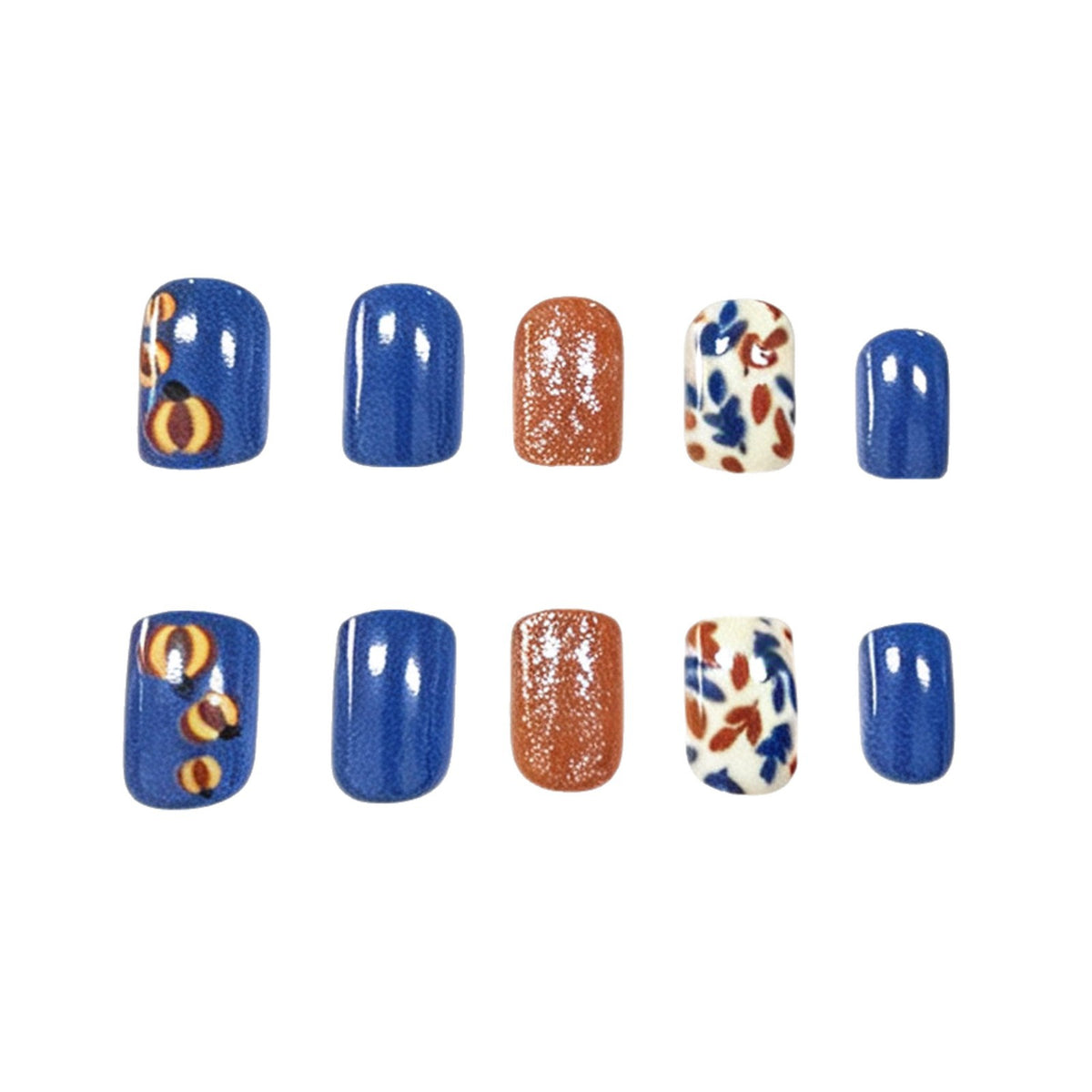 Saisonales Blattdesign Nagelkunst Brehn