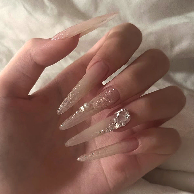 Premium Stiletto Press-On Nägel mit Strassakzenten Brehn