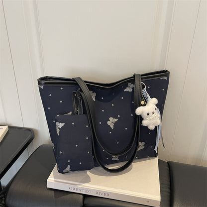 Stylische Schmetterlingsdruck Multi-Compartment Tote Bag