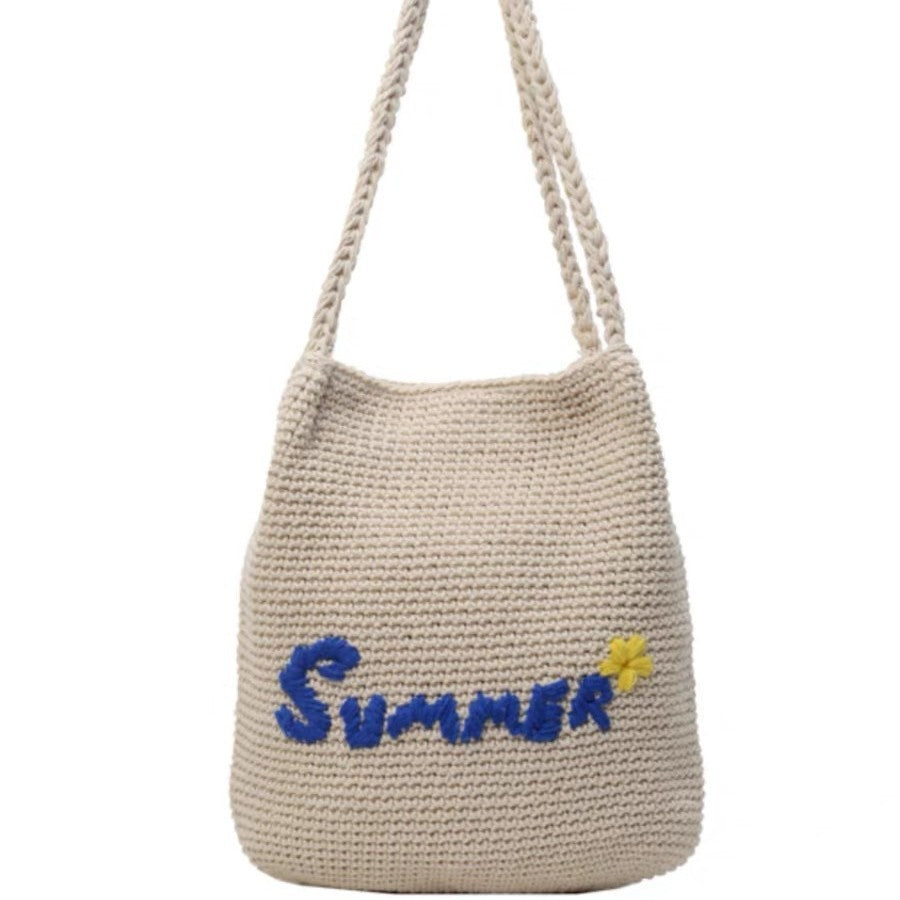 Handgeknüpfte Einkaufstasche mit Fröhlichem Sommerdesign Brehn