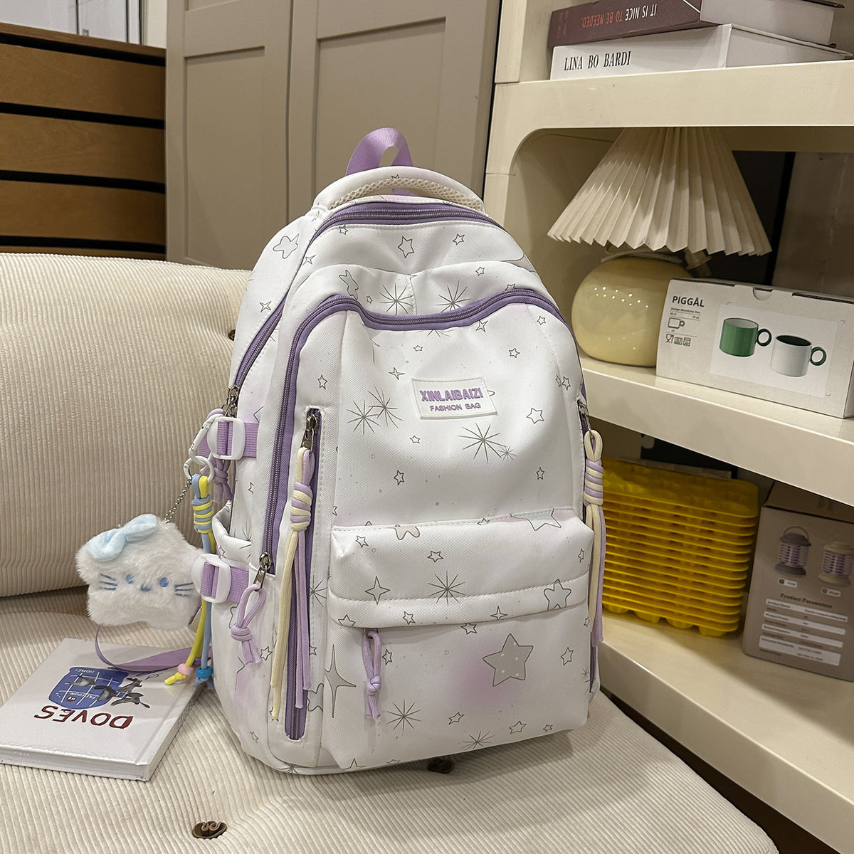 Stilvolle Stern-verzierte Schul-Rucksack Brehn