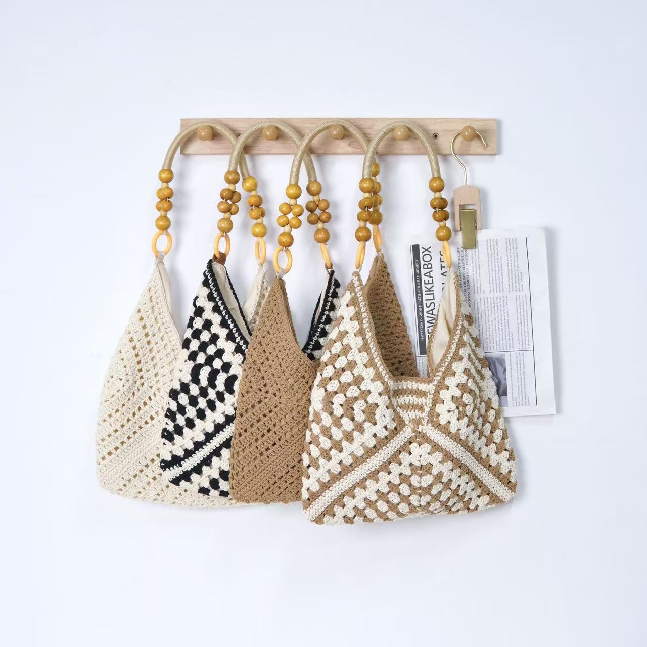 Handtasche mit Bohemian Häkeloptik Brehn