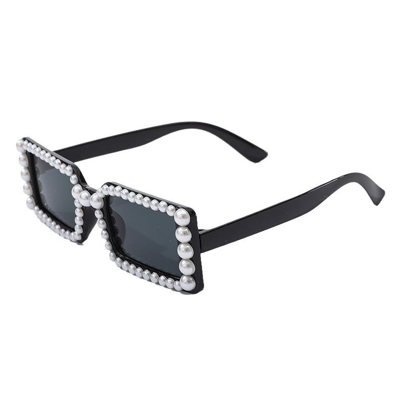 Perlenverzierte Retro-Sonnenbrille Brehn