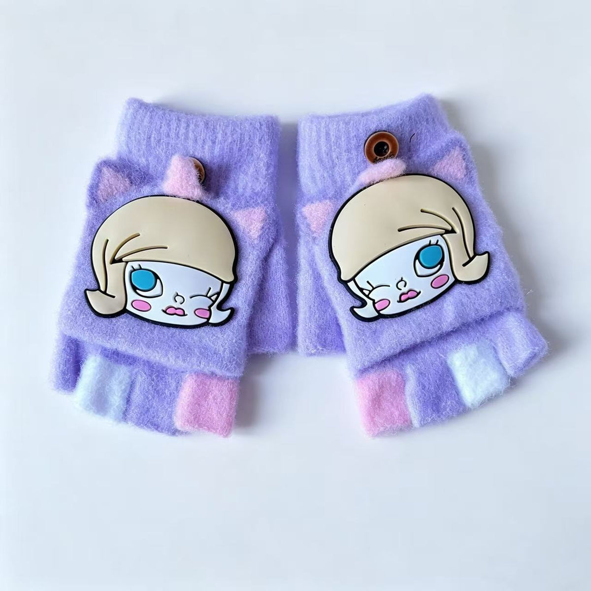 Niedliche Cartoon-Themen-Fingerlose Handschuhe Brehn