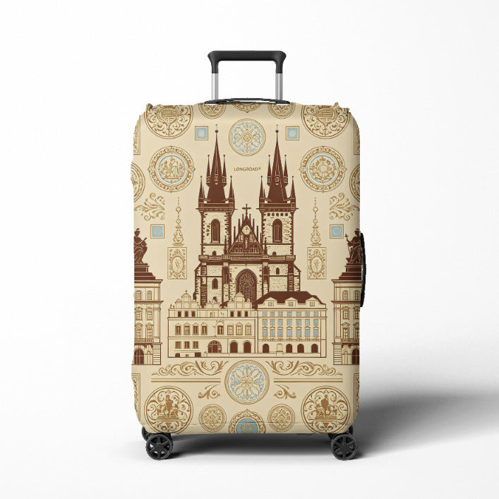 Damen Reise-Trolley Brehn mit elegantem barockem Muster