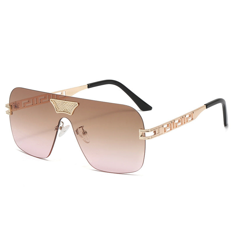 Damen modische Sonnenbrille im futuristischen Stil mit herausragendem Rahmen Brehn