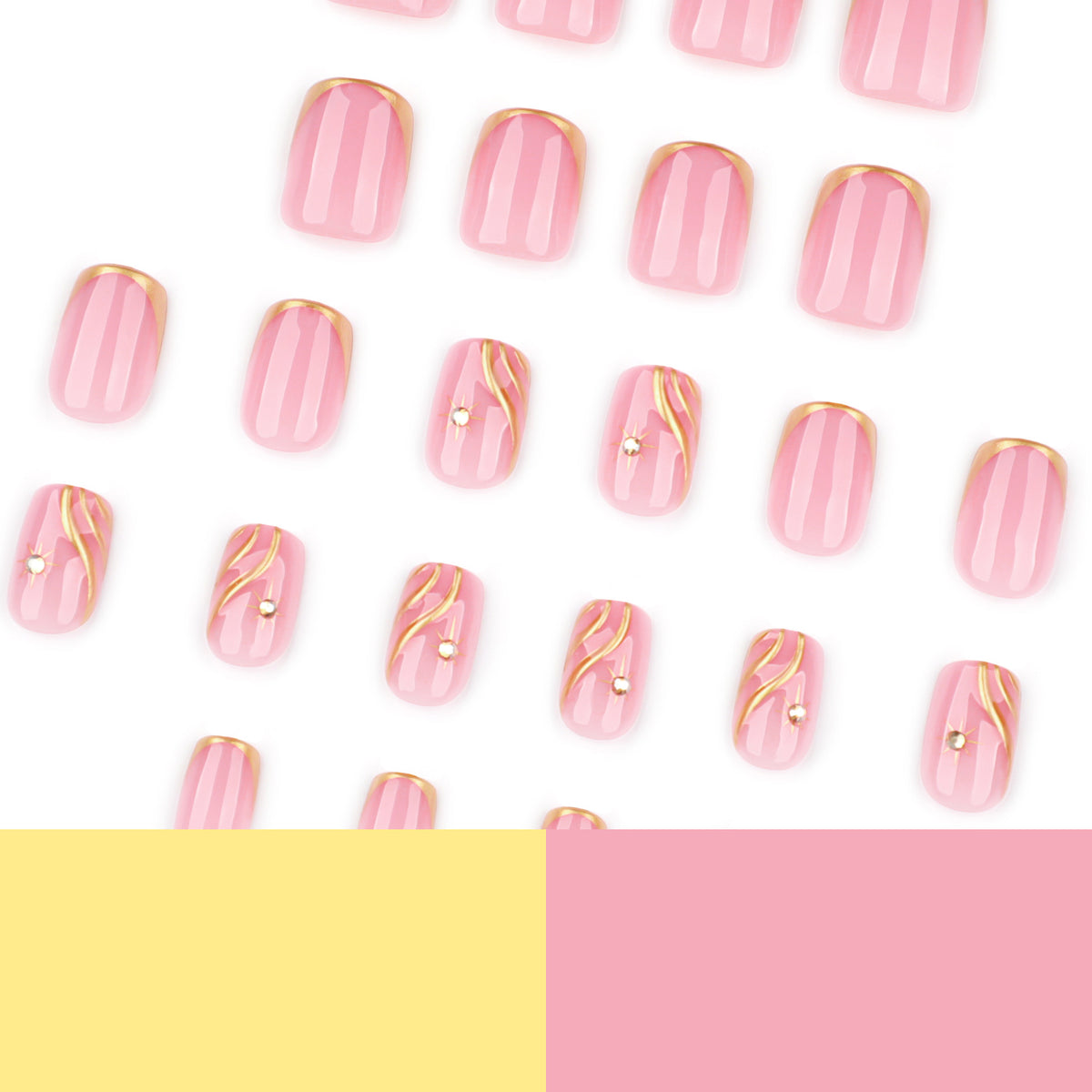 Künstliche Nagelkunst mit glamourösen goldenen Akzenten Brehn
