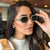 Damen Designer-Sonnenbrille mit funkelndem Kristallrahmen Brehn