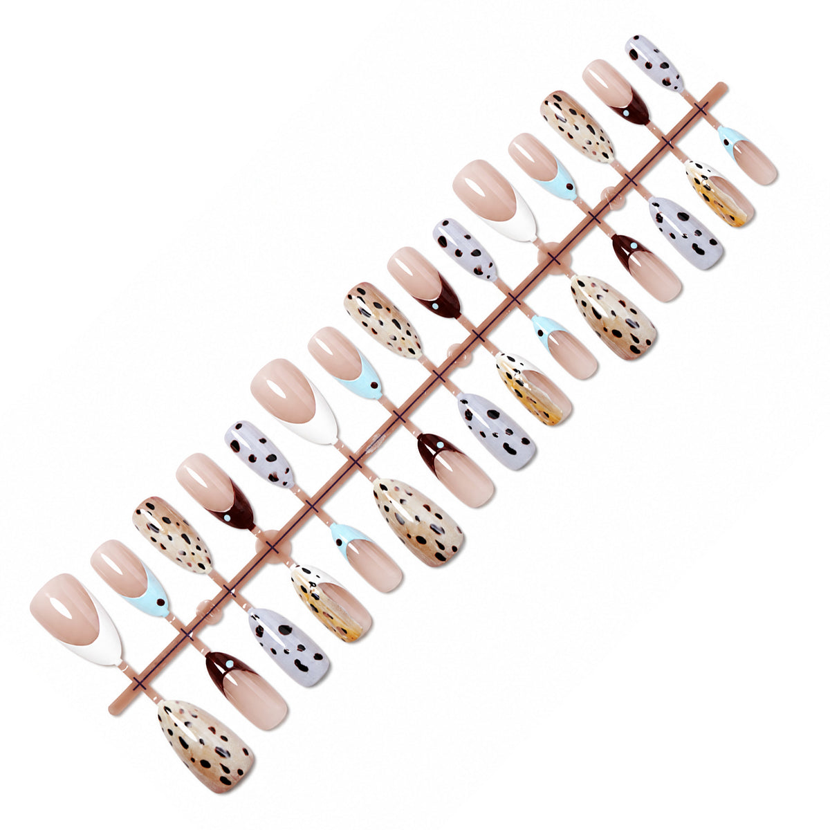 Kunstnagelset mit modischem Tiermuster Brehn