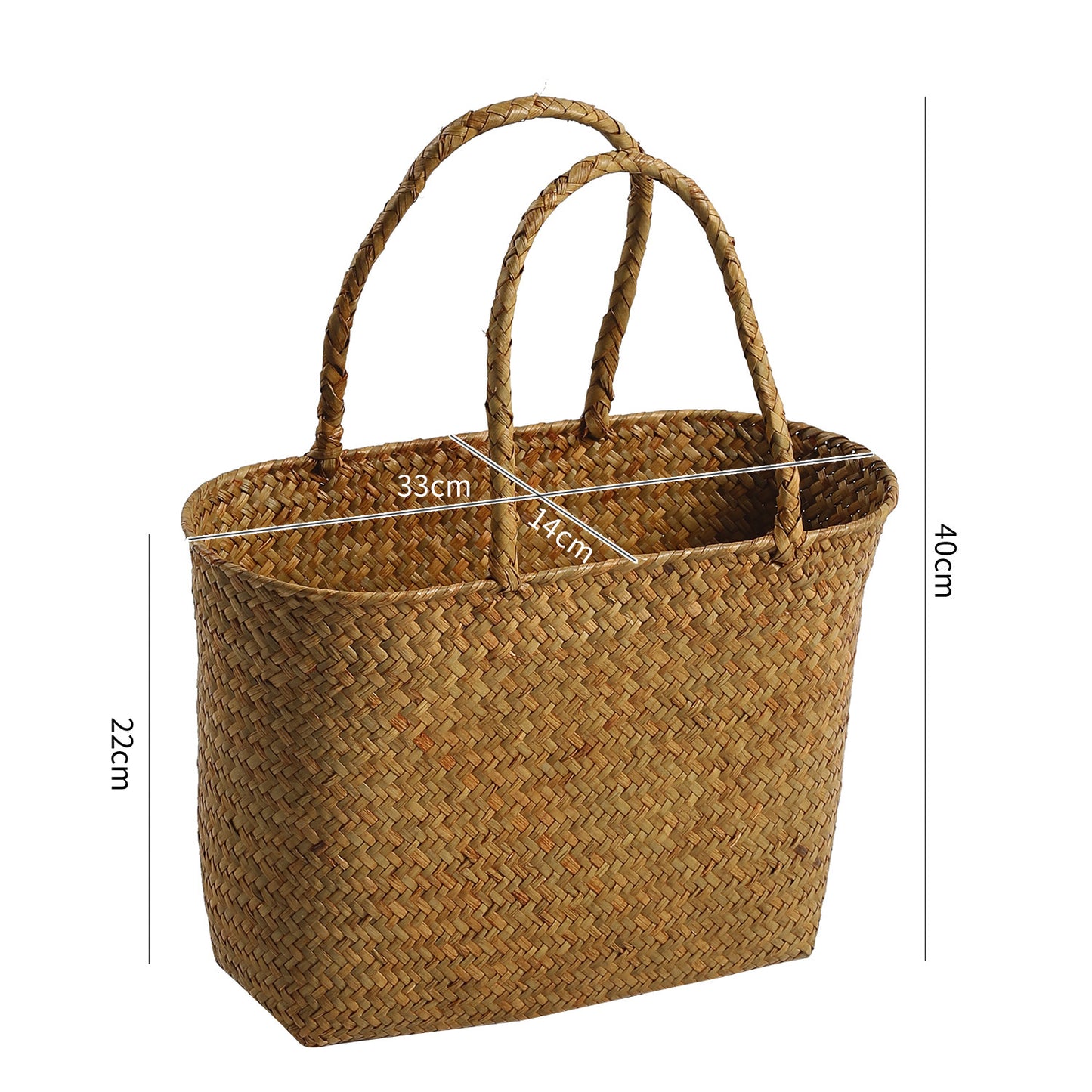 Unisex Einkaufstasche aus geflochtenem Naturmaterial Brehn