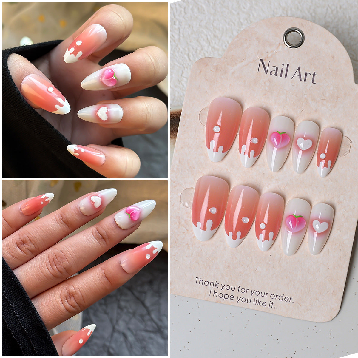 Dekoratives Press-On Nagelset Brehn