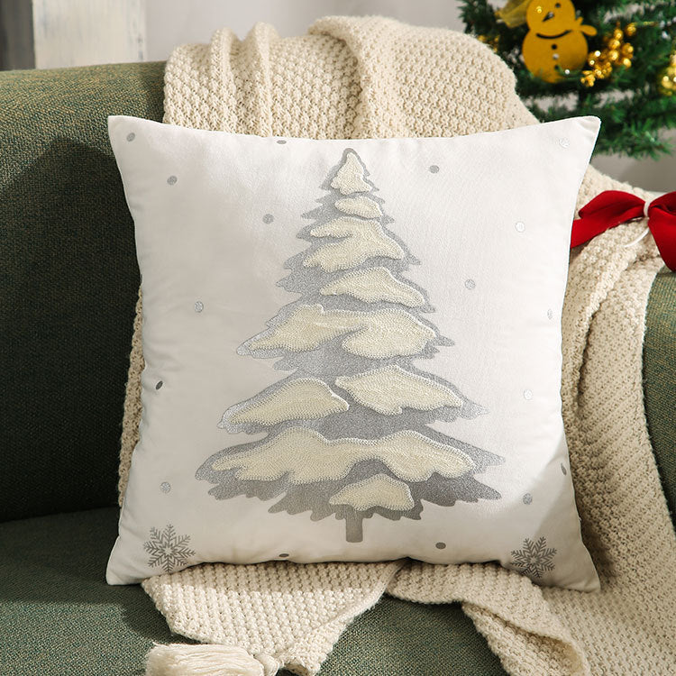 Dekoratives Weihnachts-Wurfkissen mit Hirschsilhouette