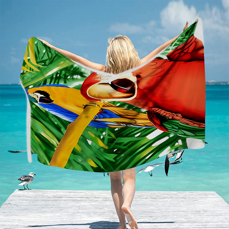 Strandtuch mit lebhaftem Tropenmotiv Brehn