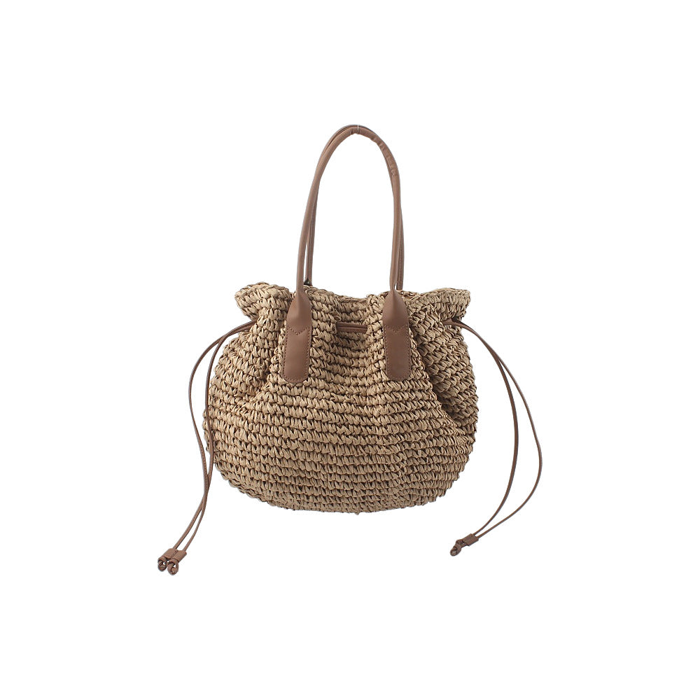 Trendige Rucksacktasche Aus Geflochtenem Naturmaterial Brehn