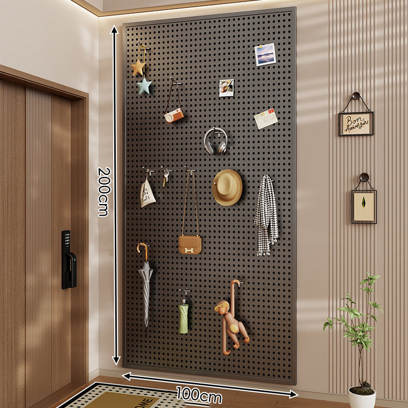 Wandmontierter großes perforiertes Metall-Lochplatte-Organizer-Panel für Eingangsbereich