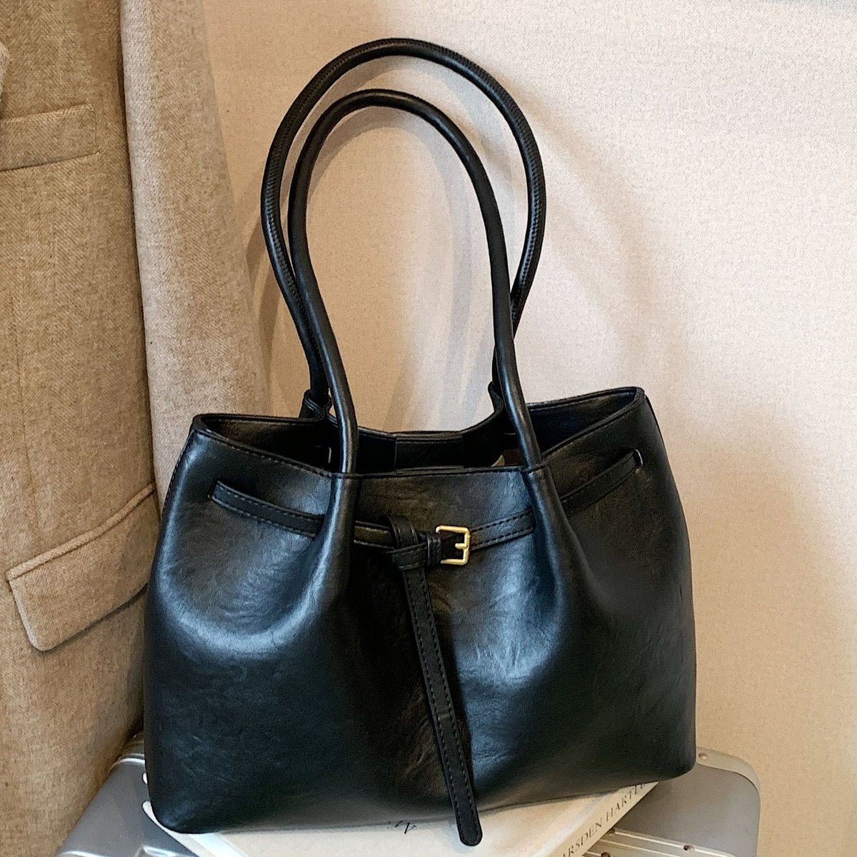 Luxuriöse Leder Schultertasche