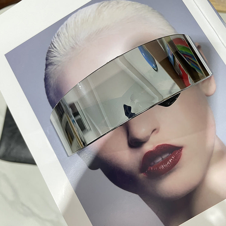 Damen futuristische visierähnliche Sonnenbrille Brehn