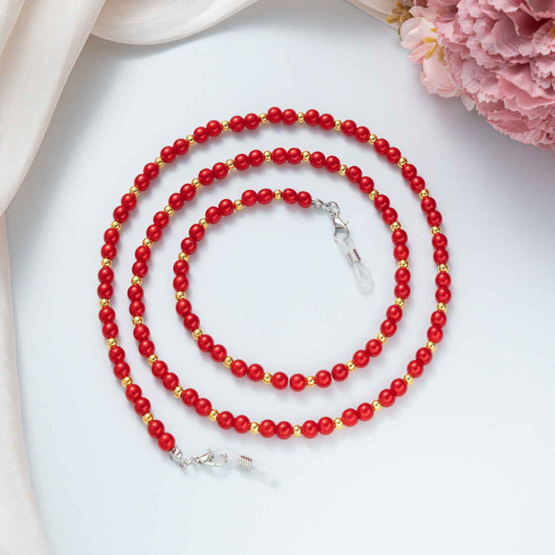 Stylische Perlen-Brillenband Brehn