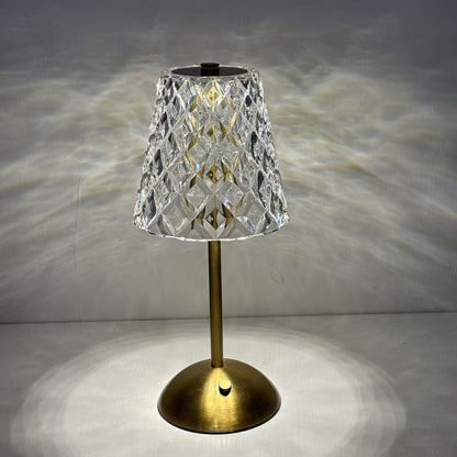 Vintage Kristall Tischlampe