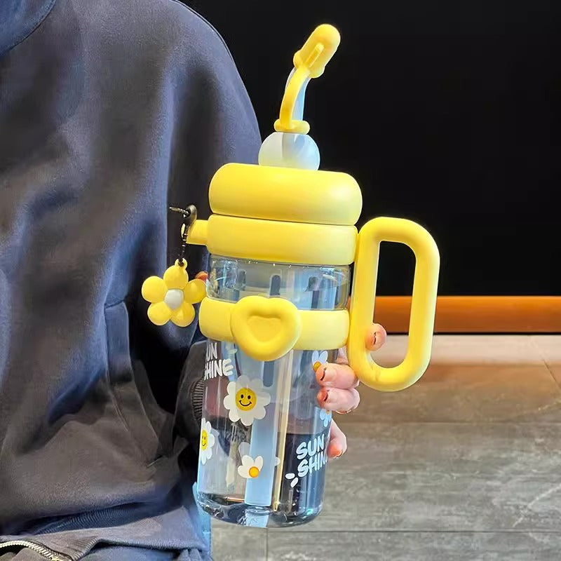 Unisex Trinkflasche mit nachfüllbarem Strohhalm Brehn