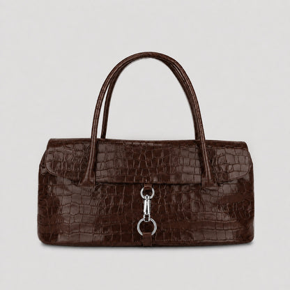 Elegante Krokodilmuster-Handtasche