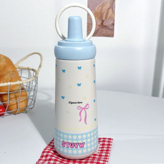 Damen stilvolle Trinkflasche mit elegantem Schleifenmotiv Brehn