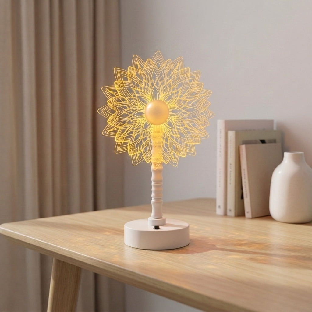 LED Blüten Tischlampe