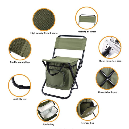 Unisex Klappstuhl mit isolierter Kühltasche Brehn
