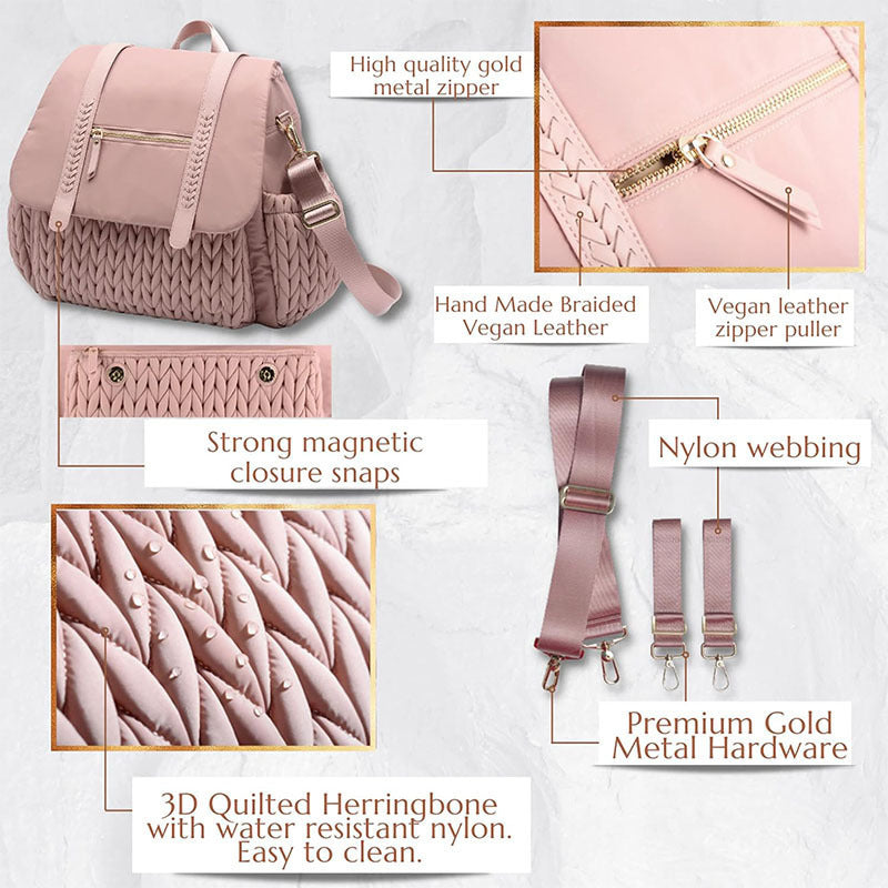 Modischer Rucksack mit Geflochtenem Design Brehn